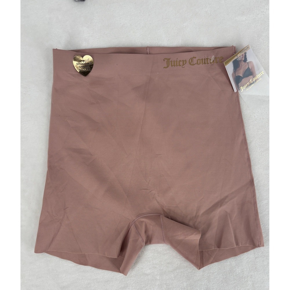 Juicy Couture Shapewear Womens Sculpting Smoothing Shorts Mauve Pink Medium NEW